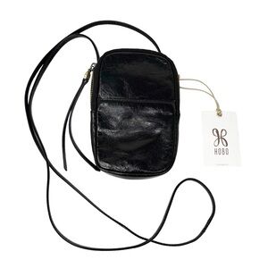 NWT HOBO Fate Small Black Leather Crossbody Bag Cell Phone Purse